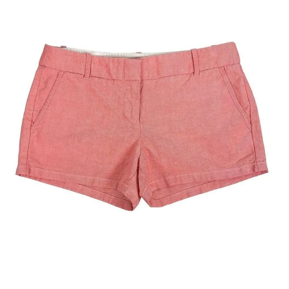 J. Crew Women’s 3” Oxford Short size 6 Red